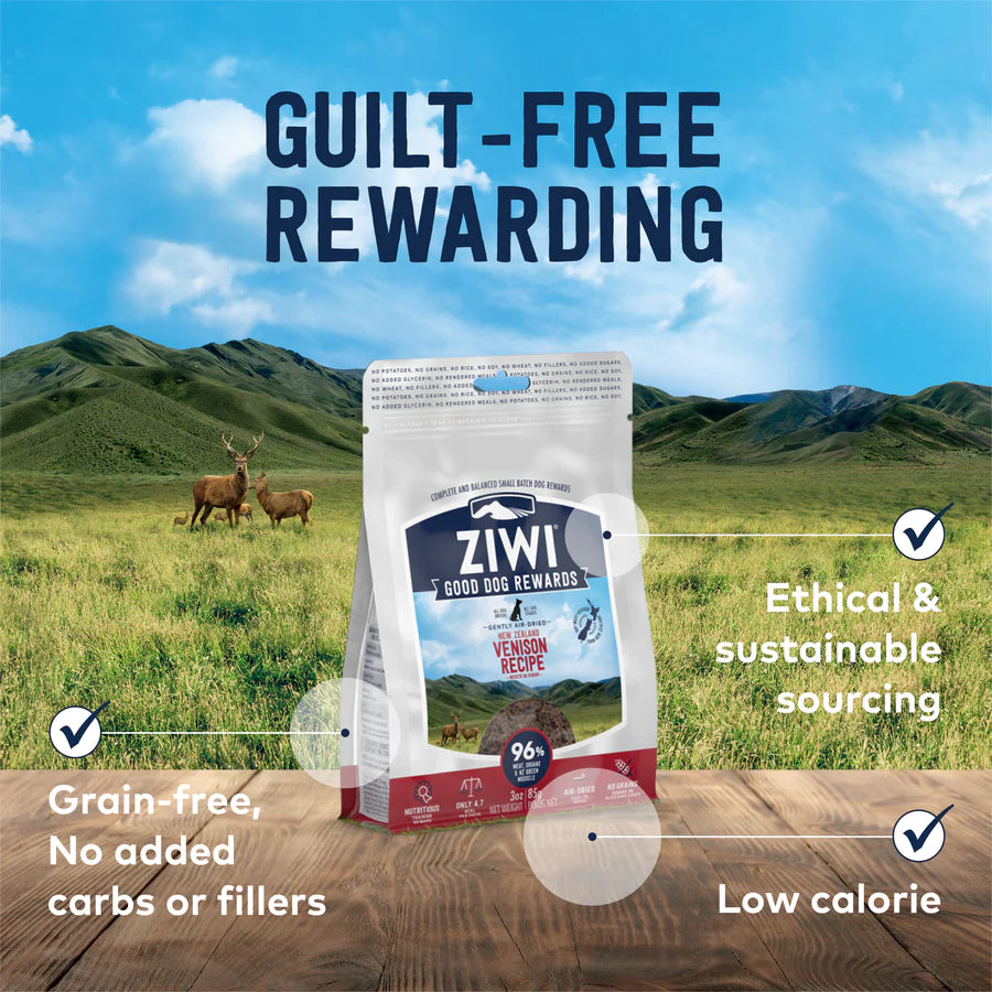 15% OFF - ZIWI Peak Good Dog Rewards Venison (85G)