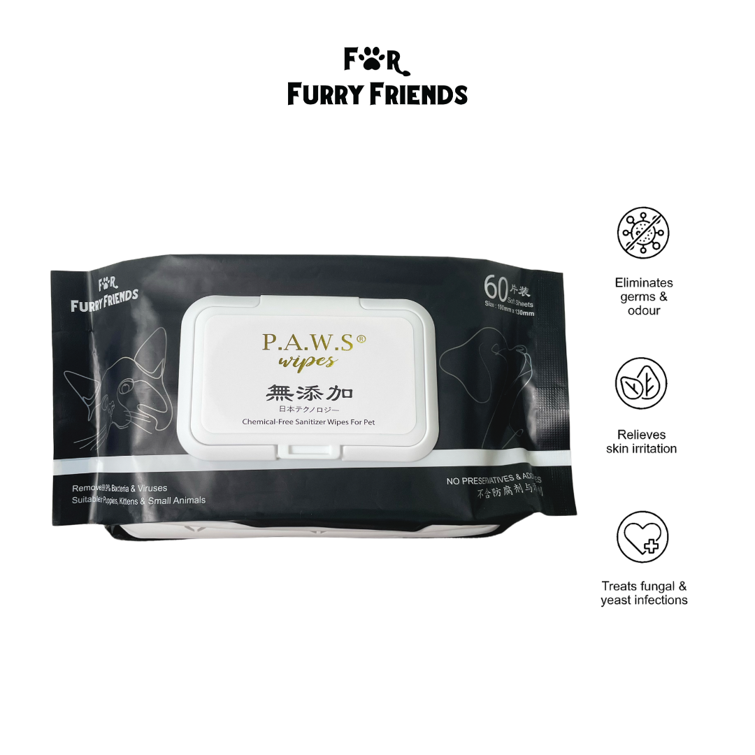 For Furry Friends Pet’s Activated Water Sanitizer (P.A.W.S) Wipes