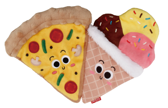 GiGwi Foody Friendz Interactive Plush Dog Toy
