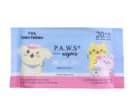 For Furry Friends Pet’s Activated Water Sanitizer (P.A.W.S) Wipes