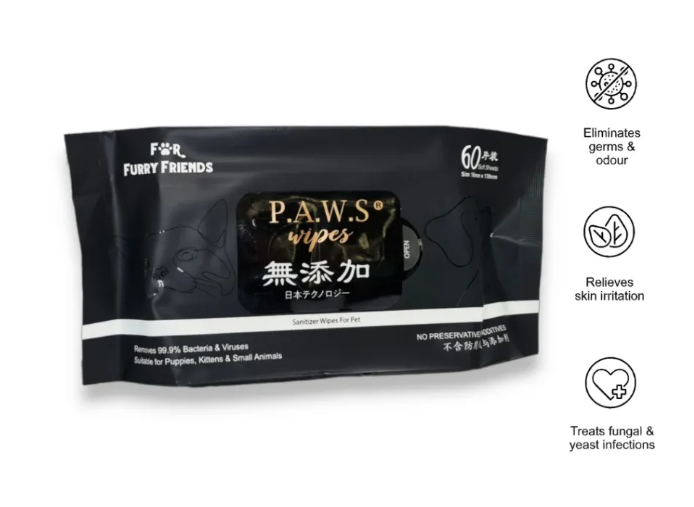 For Furry Friends Pet’s Activated Water Sanitizer (P.A.W.S) Wipes