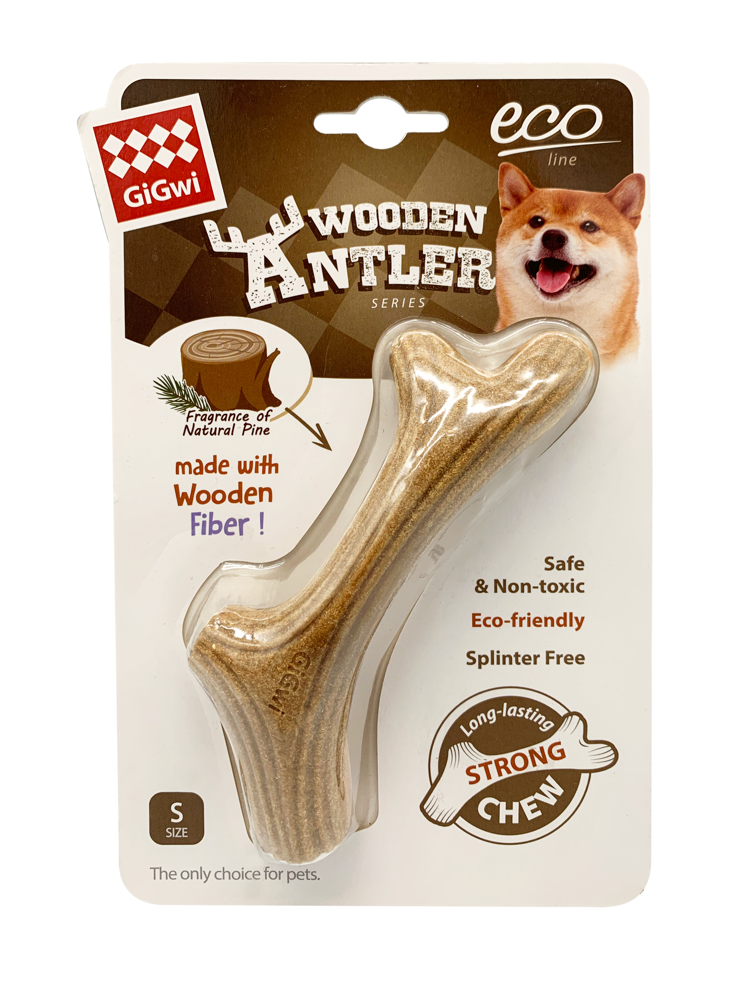 GiGwi Eco Wooden Antler Dog Toy