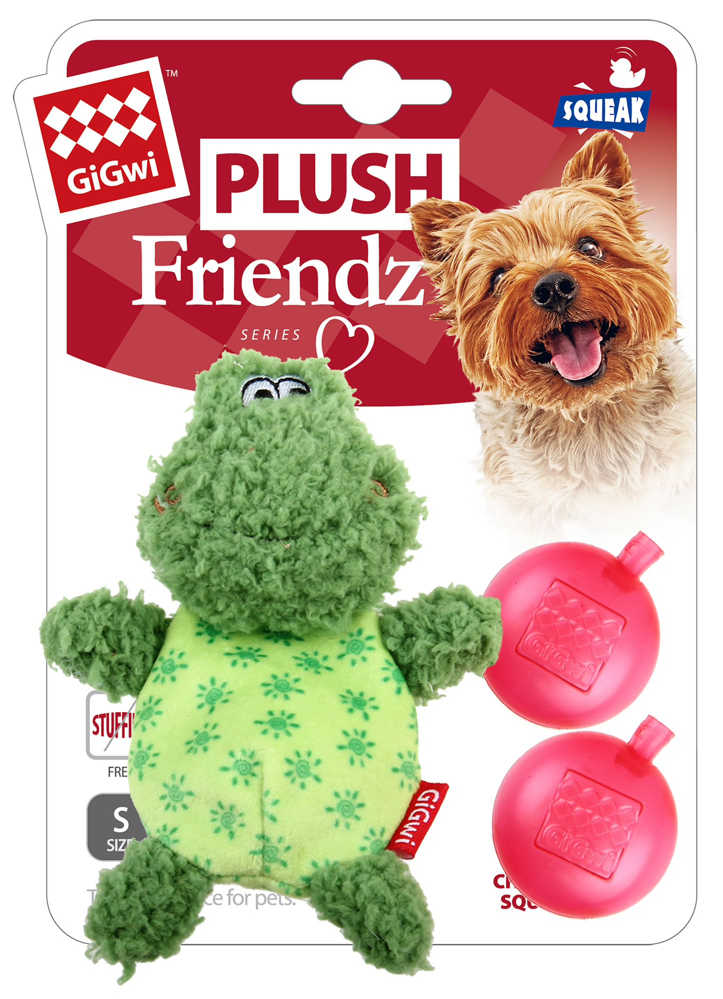 GiGwi Plush Friendz With Refillable Squeaker Plush Toy