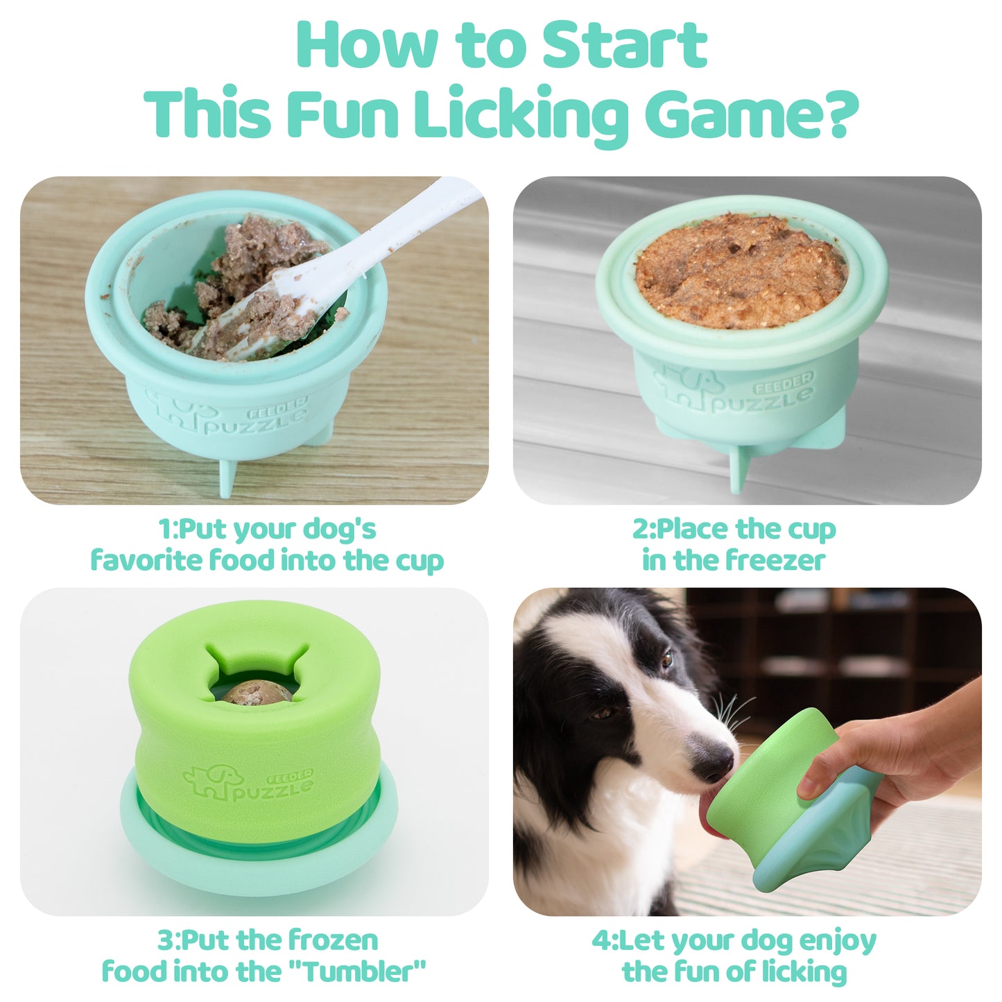 Puzzle Feeder Interactive Dog Toy Lickpop Green