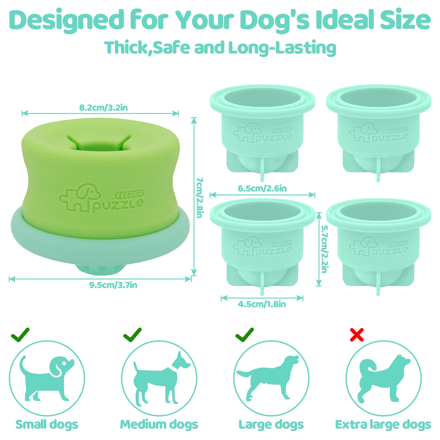 Puzzle Feeder Interactive Dog Toy Lickpop Green
