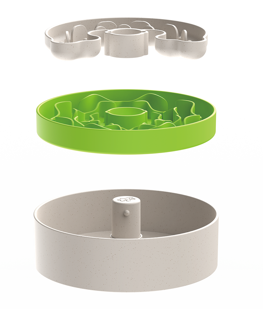 Puzzle Feeder™ Lite / Dog Bowl for Eating Habit Training for S/M Breeds (Green)