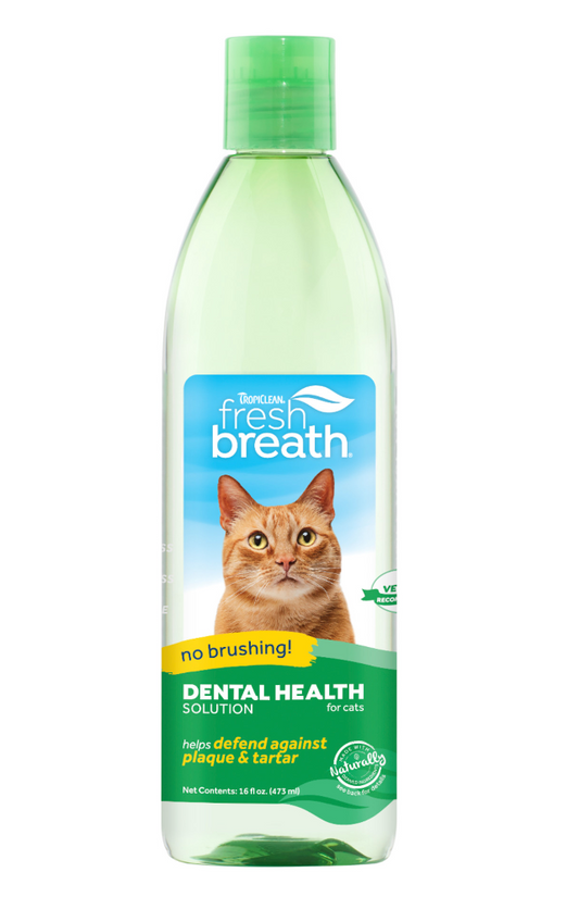TropiClean Fresh Breath Dental Health Solution for Cats (8oz)