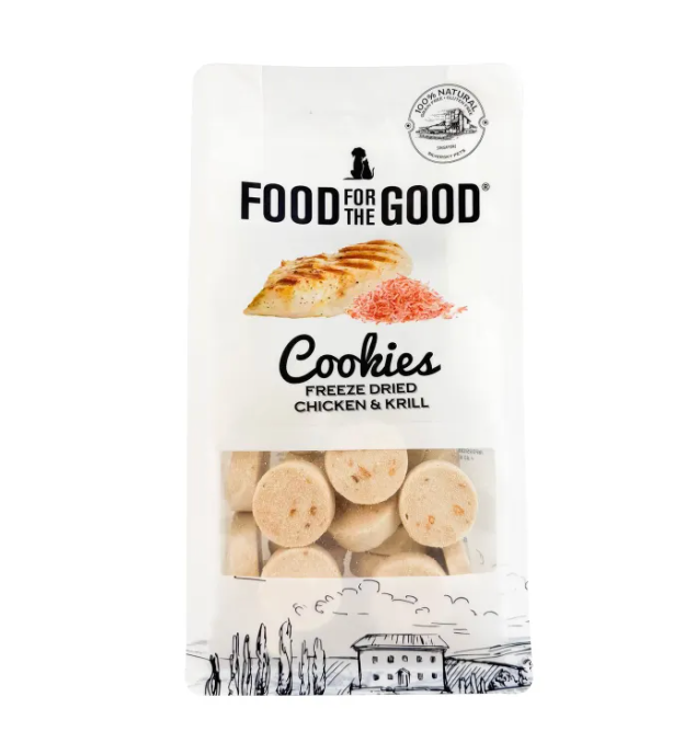 Food For The Good Freeze Dried Chicken & Krill Cookies Cat & Dog Treats