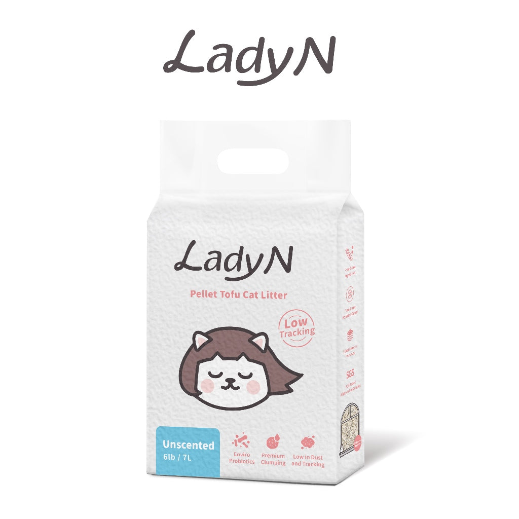 Lady N Pellet Tofu Cat Litter (7L/2.7kg) – Unscented