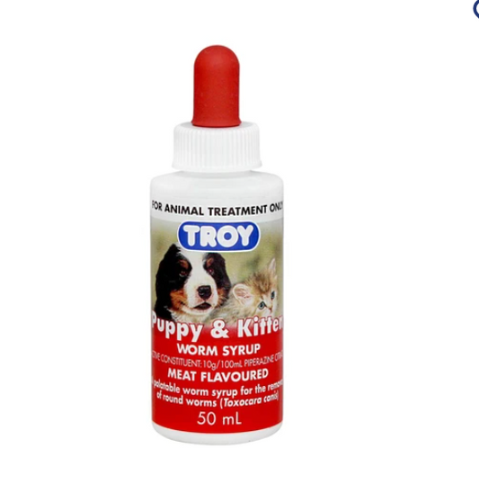 Troy Puppy and Kitten Worm Syrup (50ml)