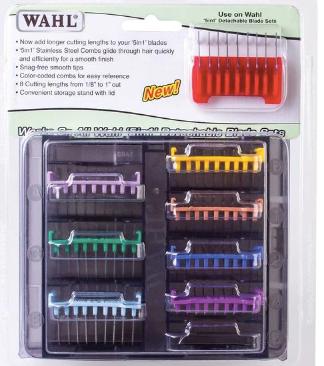 WAHL Professional Animal Stainless Steel Attachment Guide Comb Set for Wahl Chrom