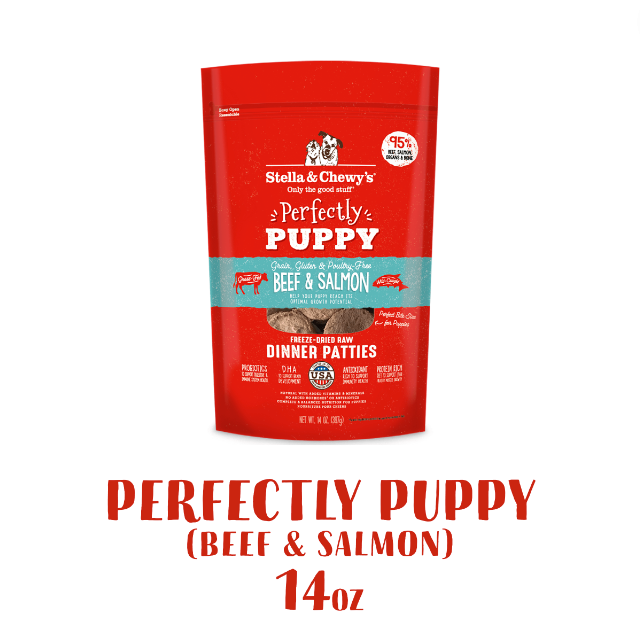Stella & Chewy's Puppy Freeze Dried Dinner Patties Beef & Salmon (14oz)