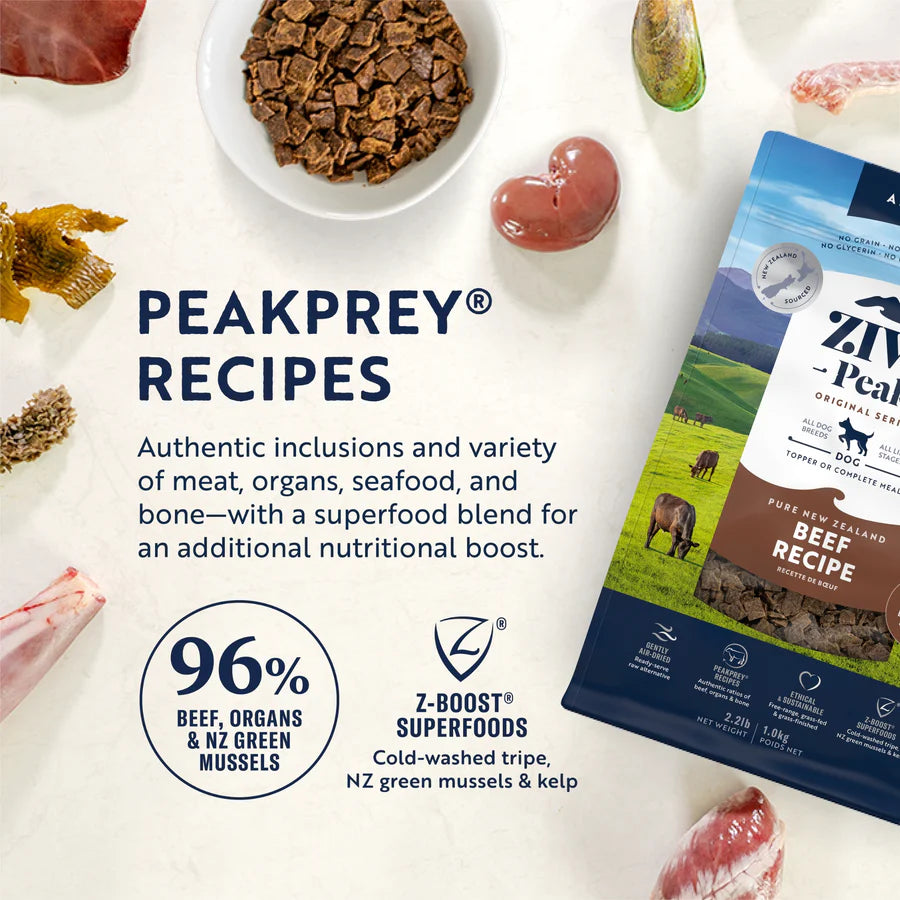 20% OFF - ZIWI Peak Dog Air Dried Food Beef (1KG)