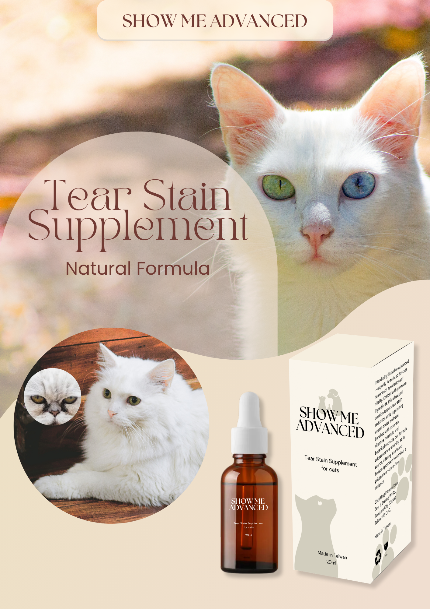 Show Me Advanced Tear Stain Supplement for Dogs & Cats