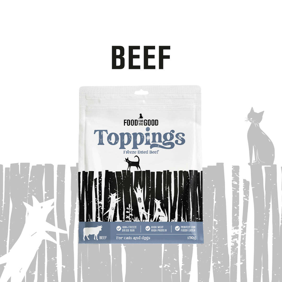 Food For The Good | FFTG Freeze Dried Raw Toppings for Cats & Dogs 250g - 4 Flavours | High Protein
