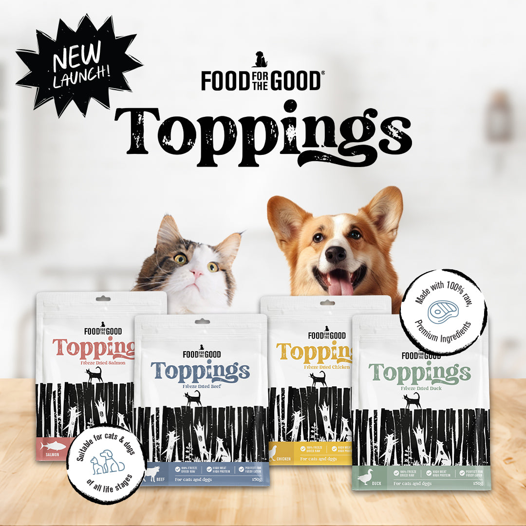 Food For The Good | FFTG Freeze Dried Raw Toppings for Cats & Dogs 250g - 4 Flavours | High Protein