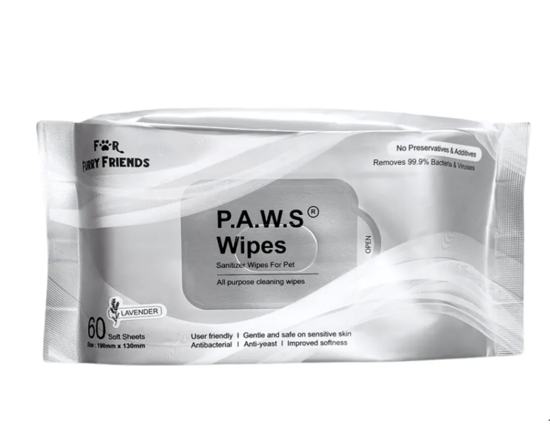 For Furry Friends P.A.W.S Wipes (Lavender)