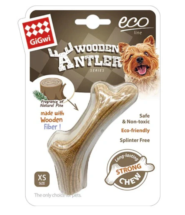 GiGwi Eco Wooden Antler Dog Toy