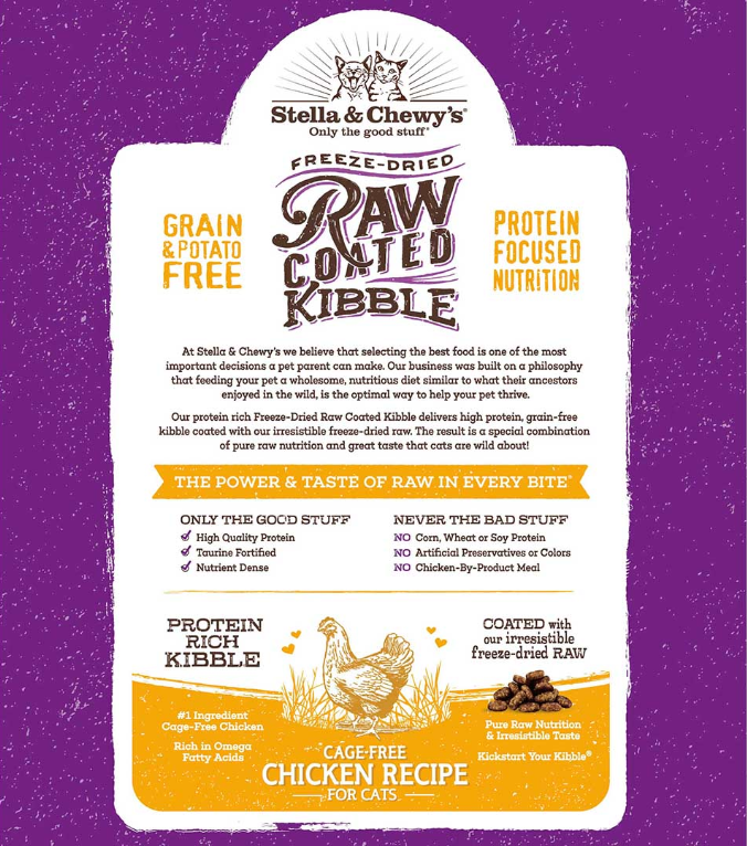 Stella & Chewy's - Raw Coated Kibble Cage-Free Chicken Recipe for Cats