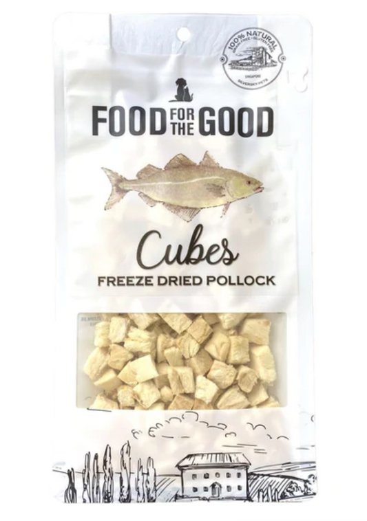 Food For The Good Pollock Cubes Freeze-Dried Treats For Cats & Dogs (50g)