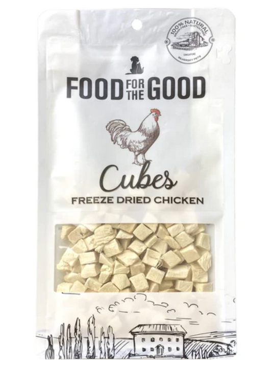 Food For The Good Chicken Cubes Freeze-Dried Treats For Cats & Dogs (80g)
