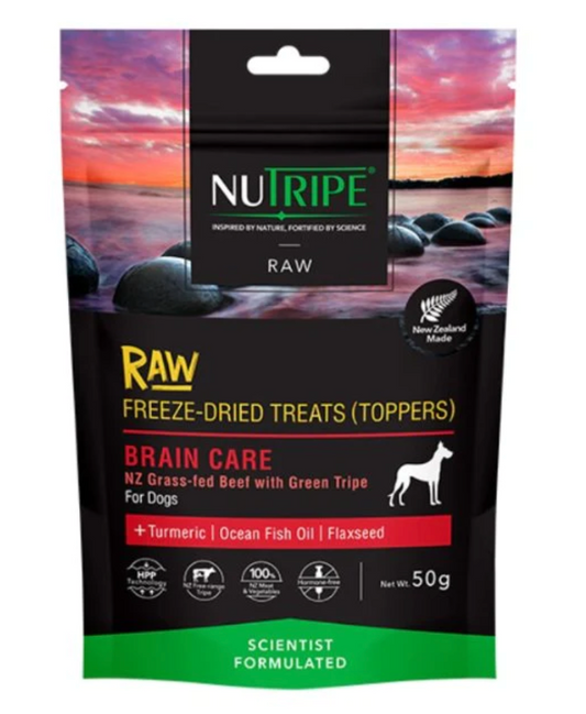 Nutripe Raw Freeze Dried Dog Treats & Toppers (Brain Care)