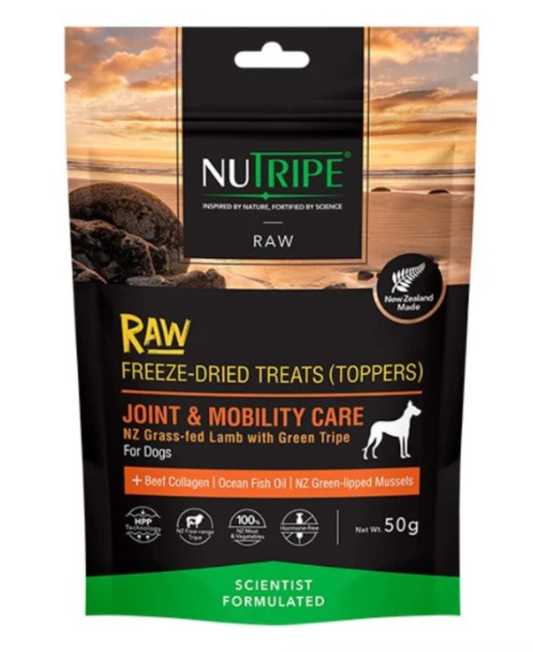 Nutripe Raw Freeze Dried Dog Treats & Toppers (Joint & Mobility Care)