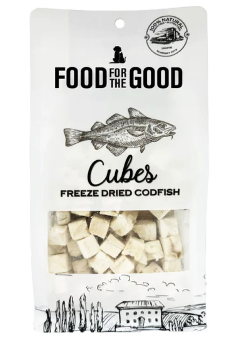 Food For The Good Codfish Cubes Freeze-Dried Treats For Cats & Dogs (50g)
