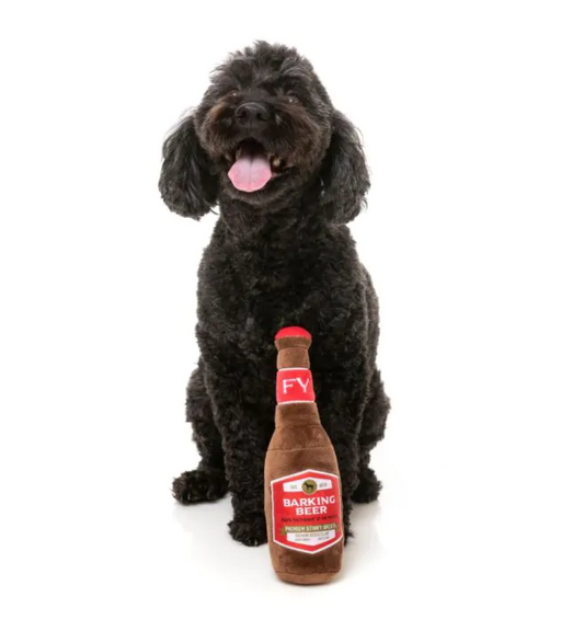 FuzzYard Plush Dog Toy - Barking Beer