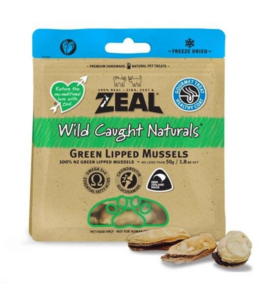 Zeal Free Range Naturals Green Lipped Mussels Dog & Cat Treats (50g)