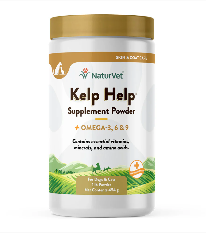 NaturVet Kelp Help Supplement Powder Plus Omegas For Dogs & Cats