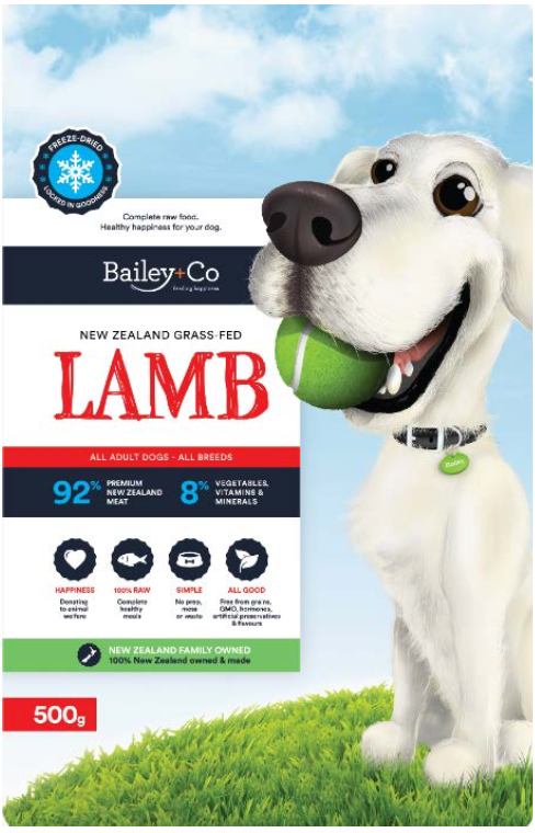 Bailey + Co New Zealand Freeze Dried Raw Dog Food (Lamb)