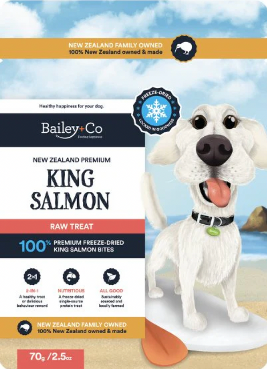 Bailey+Co New Zealand Freeze Dried Raw Dog Treat (King Salmon)