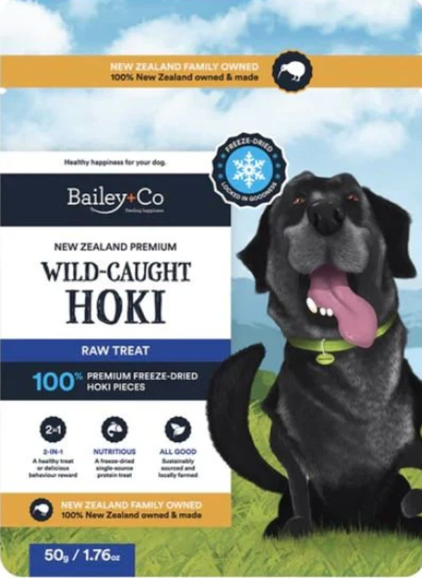 Bailey+Co New Zealand Wild-Caught Hoki Freeze Dried Raw Dog Treat