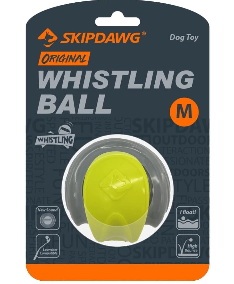 SkipDawg Whistling Ball Dog Toy