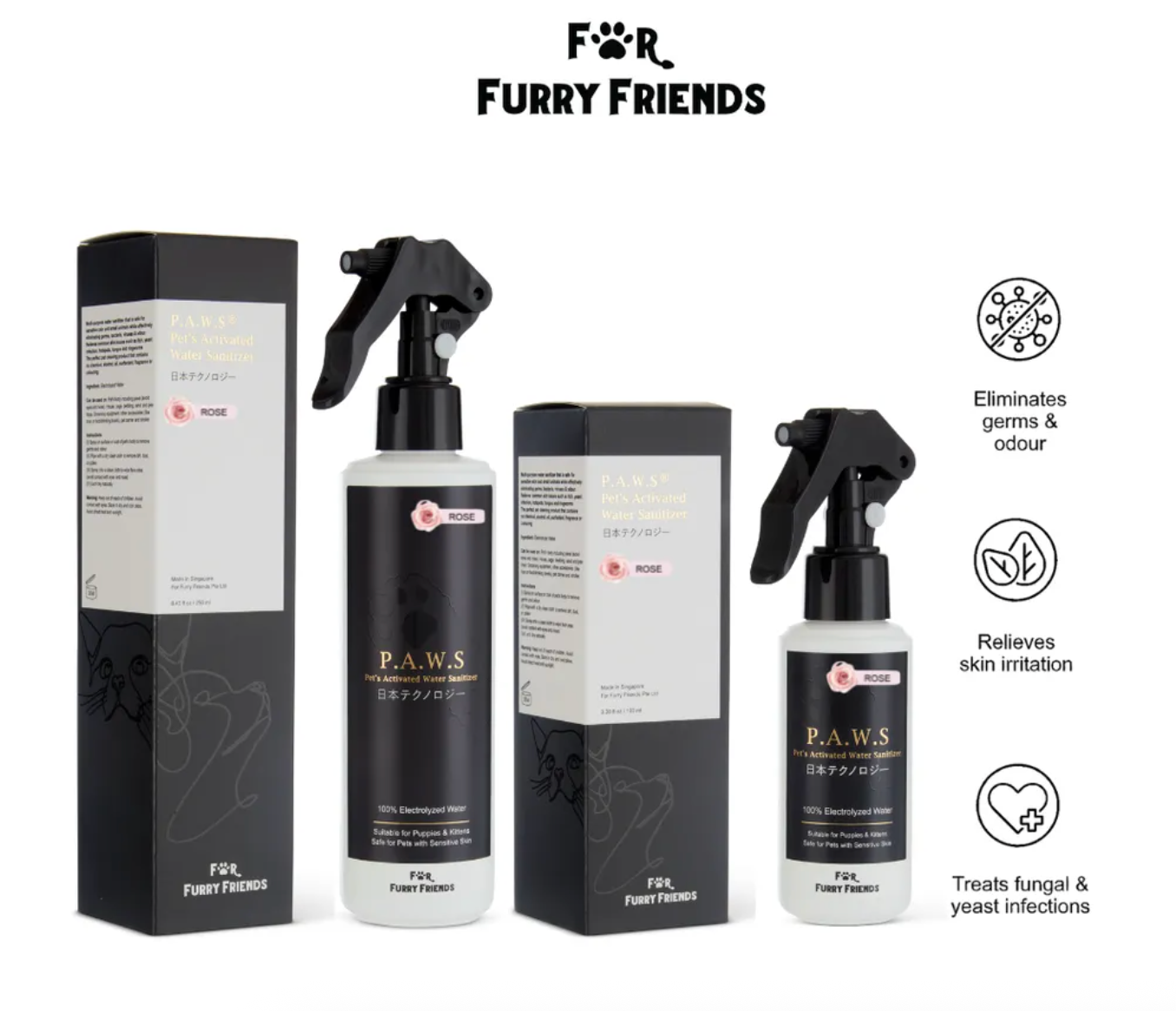 For Furry Friends Pet's Activated Water Sanitizer (P.A.W.S) Rose