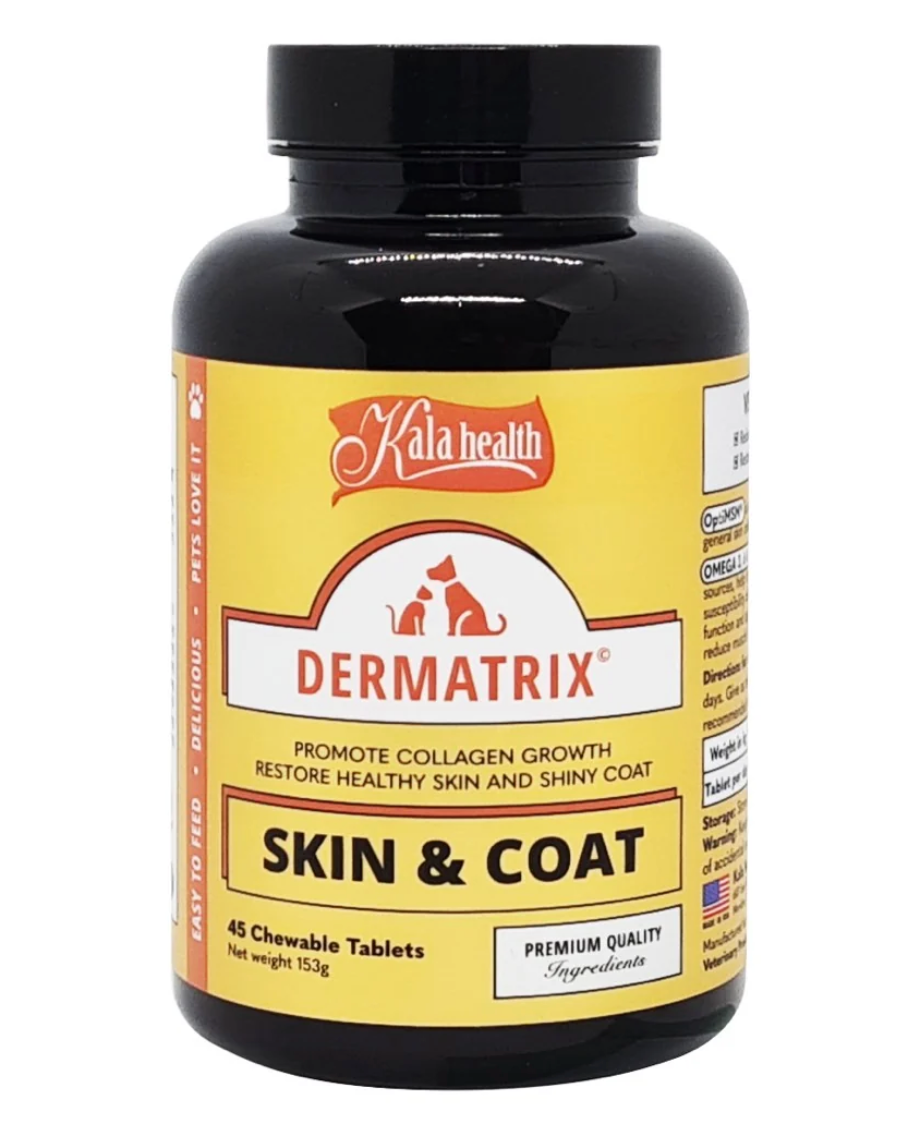 Kala Health Dermatrix For Dogs & Cats Healthy Skin & Shiny Coat Supplement