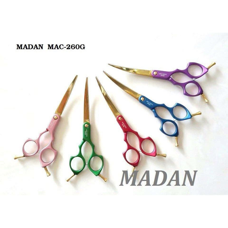 Madan 6" Gold Titanium Curved Aluminium Handled Shear