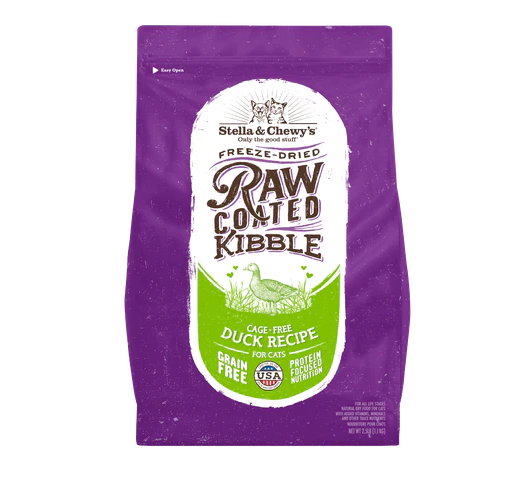 Stella & Chewy's - Raw Coated Kibble Cage-Free Duck Recipe for Cats