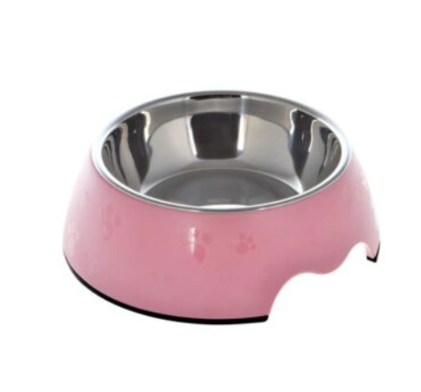 2-IN-1 Pet Food Dish with Removable Stainless Steel Bowl