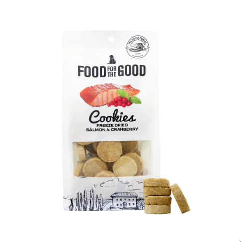 Food For The Good Freeze Dried Salmon & Cranberry Cookies for Cats & Dogs (70G)
