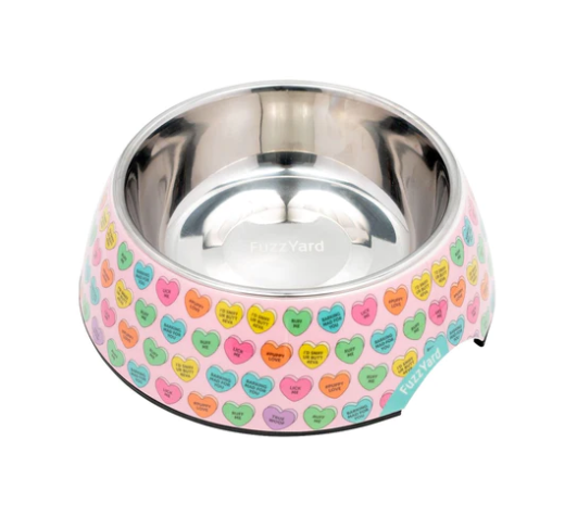 FuzzYard Easy Feeder Bowl - Candy Hearts