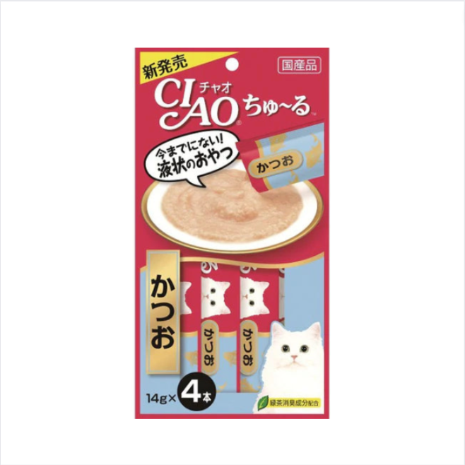 CIAO chu-ru Skipjack Tuna (Katsuo) 14g x4