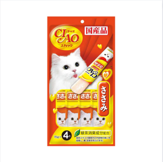 CIAO Stick Chicken Fillet In Jelly Cat Treats (15G, 4 Pcs)