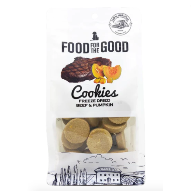 Food For The Good Freeze Dried Beef & Pumpkin Cookies for Cats & Dogs (70G)