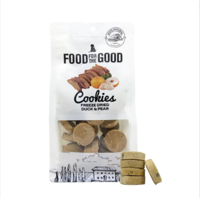 Food For The Good Freeze Dried Duck & Pear Cookies for Cats & Dogs (70G)