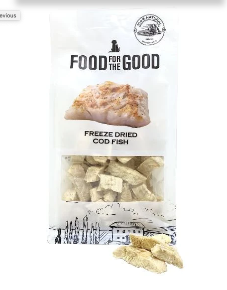 Food For The Good Cod Fish Grain-Free Freeze-Dried Treats For Cats & Dogs 50g