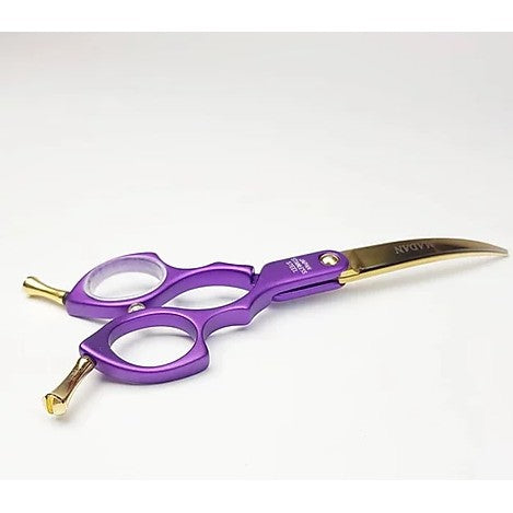 Madan 6" Gold Titanium Curved Aluminium Handled Shear